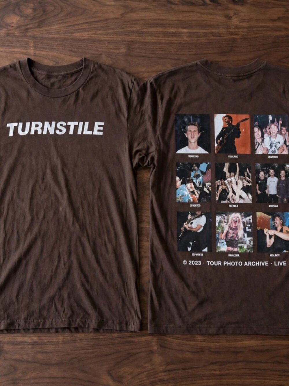 Turnstile Brown Photo Grid Archival Two-Sided Graphic T-Shirt S-4XL [Reprint]